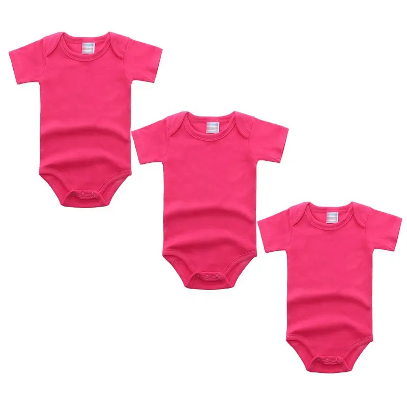 Factory Price Infant Solid Blank Body Suit Bodysuit Set Baby Romper