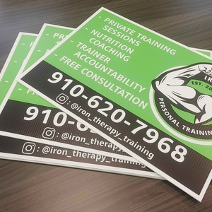 Customized 18*24inch Double-sided Plastic Corrugated Yard Signs Full Color <b>Waterproof</b> Printing Billboard Rider Signs Cutting - Product Image 3