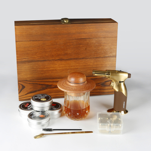 Whiskey <strong>Smokey</strong> Kit Built-In Lighter 4 Flavors Wood Chips Stainless Steel Ice Stone Cocktail Bourbon Smoking Kit Bar Party Tool - Product Image 5