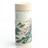 Boîte à thé cylindrique de luxe personnalisée, série Advantage, papier kraft doré de luxe, feuille d'or UV, boîtes cadeaux en papier gaufré de luxe pour