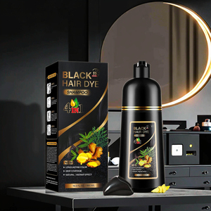 Offerta Speciale Runjia Crema Colorante per <span class=keywords><strong>Capelli</strong></span> Nera e Grigia Semi-Permanente Istantanea a Base di Erbe Grado Cosmetico Copertura 100% dei <span class=keywords><strong>Capelli</strong></span> <span class=keywords><strong>Grigi</strong></span> 500ml per Donne e Uomini - Product Image 1
