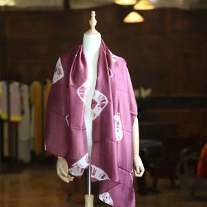 Écharpe d'hiver élégante, design jacquard, écharpe en soie et lin tissée, 70x180cm, impression à l'écran, qualité d'exportation pour femmes - Product Image 1