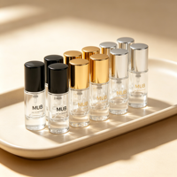 Flacon de parfum en verre à sertir haute pression FEA15 à base épaisse de 3 ml, avec étiquette personnalisée noir et or, échantillon de parfum vide – Vente chaude aux États-Unis