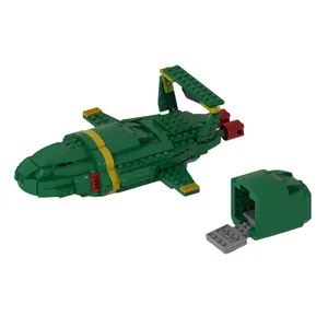MOC-58683 Groen Transportvliegtuigen Voor Thunderbirds 2 Ruimteschip 2 Bouwstenen Set Raket Ruimtevaartuig Luchtschip Bricks