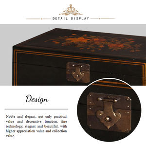 Mueble de Madera Maciza de Estilo Moderno de Mediados de Siglo, Serie Americana Yips LD-1403-1060, con Diseño Floral Hecho a Mano, para el Recibidor - Product Image 4