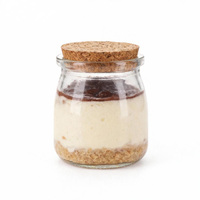 Frascos de Vidrio Vacíos Pequeños de 150 ml (5 oz) con Tapa de Vidrio, Opción de Logotipo Personalizado, Grado Alimenticio, Sin Plomo, para Postres (Pudín de Plátano, Gelatina, Dulces)