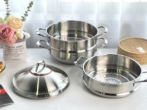 Pentola a Vapore Multifunzionale di Alta Qualità in Acciaio Inox 304, 30cm, Tre Strati Ispessiti, Grande Capacità, Fondo Composito in 4 Pezzi - Product Image 3