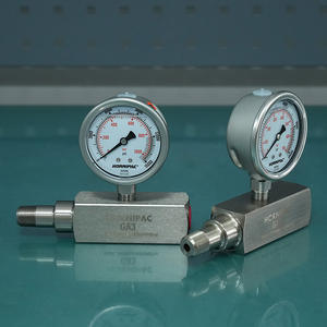 เกจวัดแรงดันไฮดรอลิกคุณภาพสูง 1000 บาร์/15000 ปอนด์ต่อตารางนิ้ว ขนาดเส้นผ่านศูนย์กลาง 63.5 มม. 1/4 NPTF มีสินค้าในสต็อก - Product Image 4