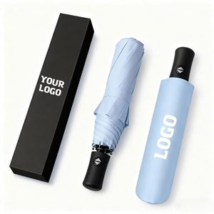 XJ625 Customizable Logo Sunshade Printed Brand Silk Screen Printing <b>Windproof</b> Waterproof Pongee <b>Umbrella</b> Promotion Gift Custom - Product Image 1