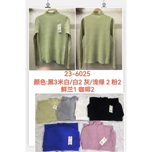 Maglione Casual in maglia a coste da donna in più colori per il Logo anteriore autunno e inverno all'ingrosso e acquisto all'ingrosso disponibile - Product Image 1