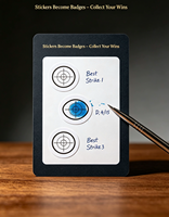 Lot de 150 autocollants d'impact de golf bleus pour l'entraînement du club, bandes de retour d'information avec 5 cartes de défi, sans résidu, personnalisables OEM