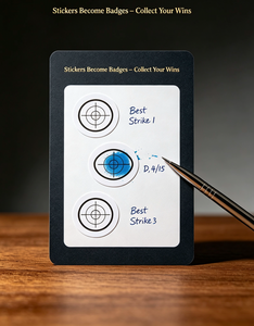 Ensemble <span class=keywords><strong>d</strong></span>'autocollants <span class=keywords><strong>d</strong></span>'impact de golf personnalisés, 150 pièces, ruban adhésif bleu avec 5 cartes de <span class=keywords><strong>d</strong></span>éfi - Product Image 3