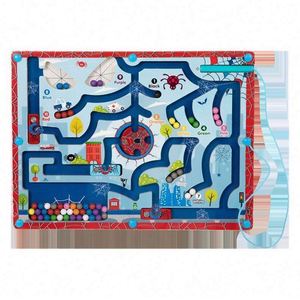 Nouveau design créatif, jouet en bois Montessori pour enfants, jeu de perles magnétiques, araignée amusante, labyrinthe magnétique, puzzle pour garçons - Product Image 4