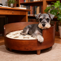 Canapé-lit pour chien en peluche avec coussin en mousse à mémoire de forme et polaire, imperméable, lavable, confortable, pour chiens et chats, utilisation intérieure, toutes saisons