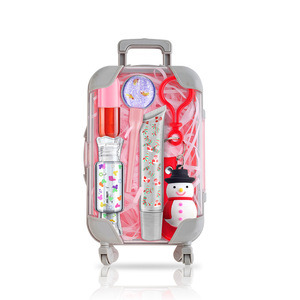 Ensemble de soins de la peau pour voyage, mini valise, gloss à lèvres, hydratant pour filles, cadeau de Noël - Product Image 1