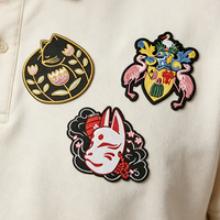 Écussons brodés personnalisés en usine, motifs de dessins animés, souvenirs de festival canin, personnages, thermocollants ou à coudre, badges tissés pour vêtements