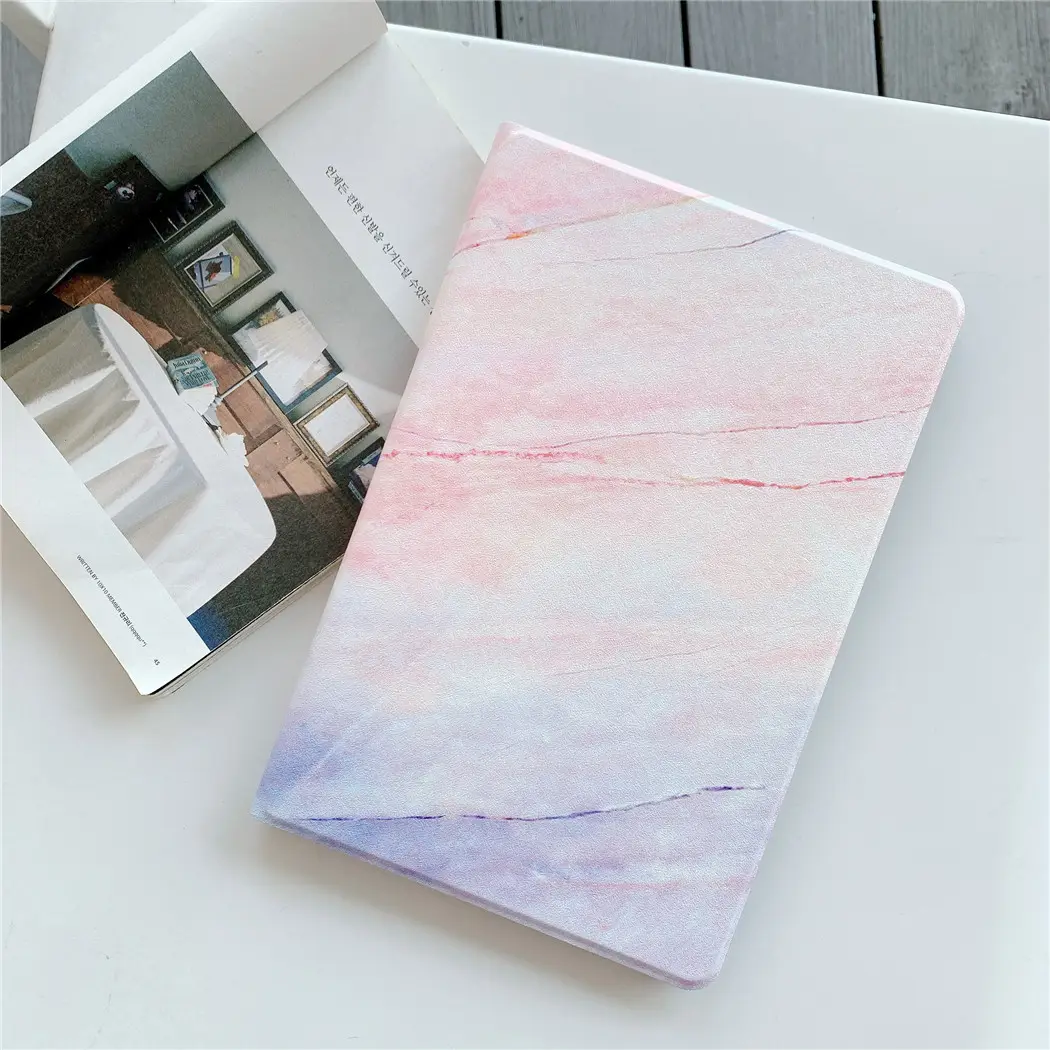 2020 12.4" PU Leather Colorful Printing Case for Samsung Tab S7 Plu SM-T970/T975 2020 Tablet Smart Cover