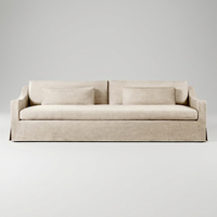 Canapé deux places de luxe moderne sur mesure avec coussin et accoudoirs inclinés, idéal pour les réceptions scolaires et les espaces modernes.