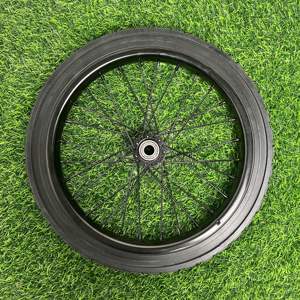 <span class=keywords><strong>Roue</strong></span> pleine en acier Shengbo de 16 pouces pour <span class=keywords><strong>brouette</strong></span>/chariot de jardin, robuste, anti-crevaison, largeur de pneu de 3 pouces, alésage de moyeu de 15 mm, roulement à billes - Product Image 1