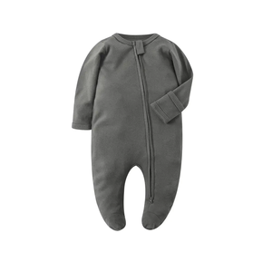 Pagliaccetto personalizzato per bambini e bambine Unisex in bambù con motivo solido - Product Image 2