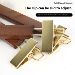Appendiabiti in Legno Massello di Alta Qualità con Clip per Pantaloni, Design Antiscivolo Senza Cuciture, per Boutique, Uso Domestico e <span class=keywords><strong>Negozi</strong></span> di Abbigliamento - Product Image 6