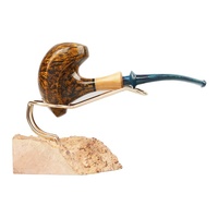 MUXIANG Nouvelle Arrivée Support de Présentation pour Pipe à Tabac en Racine de Bruyère, Présentoir Monoplace pour Pipe à Tabac