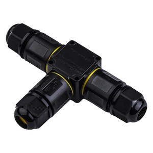 IP68 không thấm nước <span class=keywords><strong>t</strong></span> Loại Cáp kế<span class=keywords><strong>t</strong></span> nối 1 trong 2 ra 3P Pin screwless cho điện ngoài trời đồng liên hệ với nylon nhà ở - Product Image 1