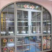 Ventanas con Rejilla Estilo Francés, Marco de Plástico Sellado Moderno, Vidrio Templado, Pantalla Magnética Horizontal Fija, Control de Insectos