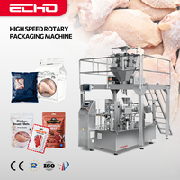 Machine à emballer de remplissage automatique de sacs préfabriqués pour la viande fraîche d'ailes de pépites de volaille de poulet entier congelé