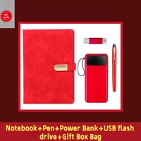 2025 A5 boîte-cadeau d'entreprise d'entreprise avec logo personnalisé PVC et PP couverture cahier stylo Thermos parapluie et Powerbank inclus