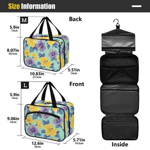 Hawaiian Custom Floral Print Travel <b>Storage</b> Bag <b>Toiletry</b> Organize Waterproof Cosmetic Bag Portable Women Makeup <b>Toiletry</b> Bag - Product Image 2