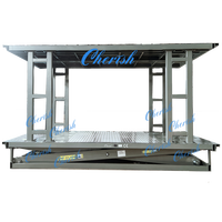Plateforme élévatrice à ciseaux hydraulique fixe certifiée CE, marque Cherish, capacité 5000 kg, avec télécommande sans fil, pour stationnement