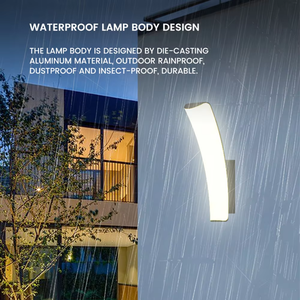 Lampes murales à LED étanches pour l'extérieur SKD Applique murale en aluminium Luminaire décoratif moderne pour la maison Porche Hôtel - Product Image 4