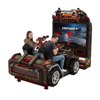 Machine d'arcade de tir à pistolet lumineux Infernd Rush personnalisée pour 2 joueurs, à monnayeur, avec lumières clignotantes en métal, simulateur de tir interactif pour