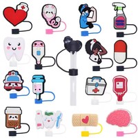 Nouveau capuchon de manchon de paille en Silicone réutilisable de 10mm couverture de paille Flexible de qualité alimentaire accessoires de verres fêtes célébrations d'anniversaire