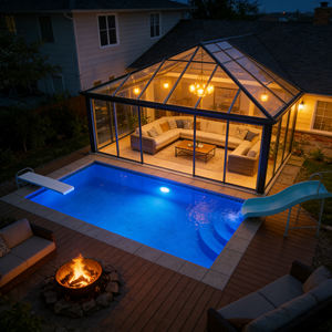 Mosaico de plástico para piscinas inflables - sofás de juegos acuáticos de PVC con piscina, contenedor de 40 pies, piscina - Product Image 5