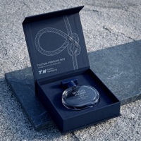Coffret cadeau personnalisé Eau de Toilette Bleue et boîte magnétique pour parfum avec boîte en papier et emballage de présentation du parfum