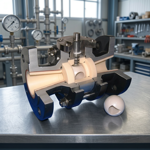 German Ward WODE Keramik-Kugelhahn DN15-DN300mm Geflanscht Manuell Zweiweg-Durchflussrichtung 1,0-6,4Mpa für Stressvolle Umgebungen - Product Image 3
