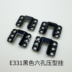 E221 Black Six Hole Molded <b>Hanging</b> <b>Hook</b> 5-10kg Load Capacity Double <b>Hook</b> <b>For</b> Photo Frame Back Panel Hardware Accessory - Product Image 5