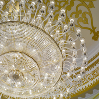 Lustre LED sur mesure pour mosquée, hôtel islamique, hall de complexe hôtelier, éclairage personnalisé pour Majlis musulman