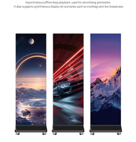 Écran d'affichage numérique LED pliable pour affiches, haute résolution, anti-reflet, en alliage d'aluminium, pour affichage commercial en intérieur, centre commercial