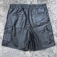Shorts cargo décontractés amples pour hommes en coton ciré, taille élastique avec cordon de serrage, multi-poches, style streetwear OEM