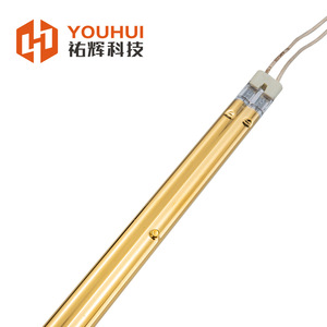 Tube halogène à ondes courtes à double tube Youhui, plaqué or, 11x23mm, pour chauffage infrarouge de machines d'impression - Product Image 4
