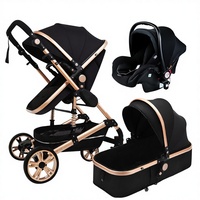 Combinaison 3-en-1 Poussette Landau Avec Siège Voiture Système de Voyage Poussette Bébé 3 en 1 Avec Siège Auto