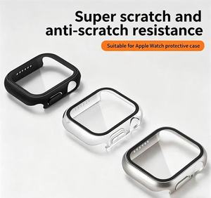 Bigqin - Funda protectora de 5 piezas para reloj serie 6/5/4 <span class=keywords><strong>SE</strong></span>, 40 mm, protector de pantalla duro, resistente a arañazos, negro/rosa - Product Image 5