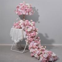 Boule de fleurs artificielle personnalisée en soie pour centre de table de mariage, arrangement floral pour table de banquet, vente en gros