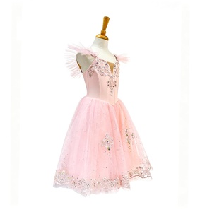 Vestido Romántico de Ballet para Niñas, Modelo <span class=keywords><strong>Clara</strong></span> Cascanueces, Color Rosa, con Falda Larga de Tul y Mangas con Volantes, Venta al Por Mayor - Product Image 2