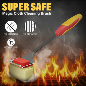 Tête remplaçable brosse de nettoyage de barbecue en plein air matériau PP outil accessoire sûr tampon ondulé en fibre d'aramide résistant à la chaleur barbecue - Product Image 2