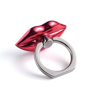 Regalo Promocional, Soporte de Anillo para Teléfono Móvil de Metal Plateado con Forma de Labios Sexys - Product Image 4