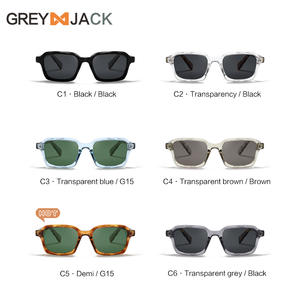 Gafas de sol unisex Grey Jack, montura TR90, lentes TAC, protección UV400, tipo 3, estilo retro cuadrado, KG2557 - Product Image 5